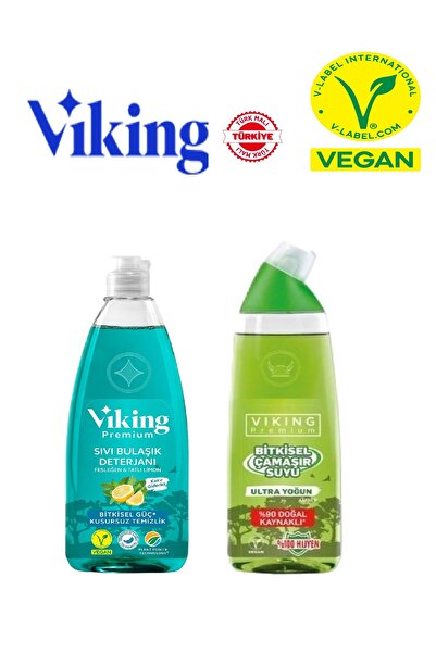 Viking PREMIUM VEGAN FESLEĞEN&LİMON SIVI DETERJAN VE SANDAL AĞACI ÇAMAŞIR SUYU