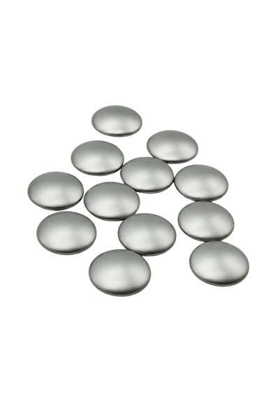 Klassiqe حجر معدني فضي غير لامع مقاس 8 مم - 144 قطعة - حجر تزيين يلتصق بالحرارة