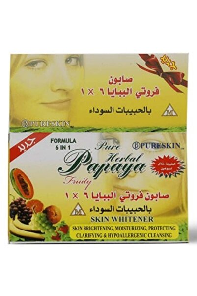 fruity صابون بيور سكين بالبابايا 6 في 1 مع حبة البركة