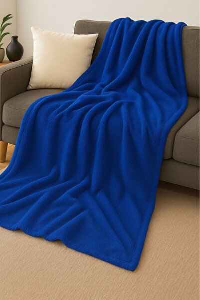 LinaByUgurr Parliament Blue Polar Tv Blanket 130X180 cm Single Plush Tv Blanket