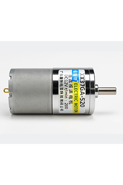 Alkatronik 37GA-520 12V 37mm 200rpm Redüktörlü DC Motor Metal Dişli Yüksek To...
