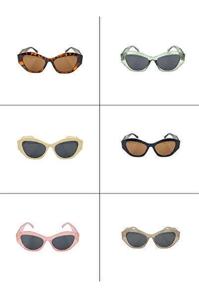 REX 6 Women's Multi-Color Sunglasses with Lightweight Plastic Frame 14203