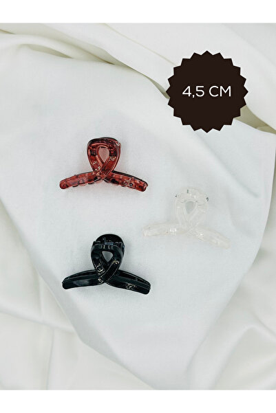 Raha Butik 3'lü Şeffaf Renkli Mandal Toka Seti