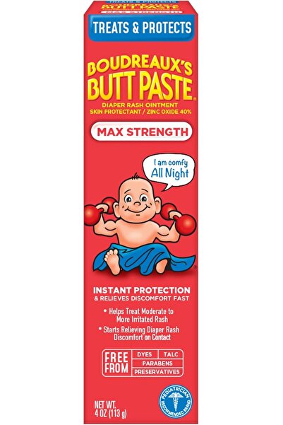 Boudreaux's Butt Paste Diaper Rash Ointment | Maximum Strength | 4 Ounce