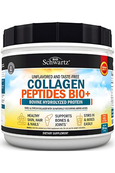 BioSchwartz ببتيدات الكولاجين الحيوية، بدون نكهة، 454 غرام