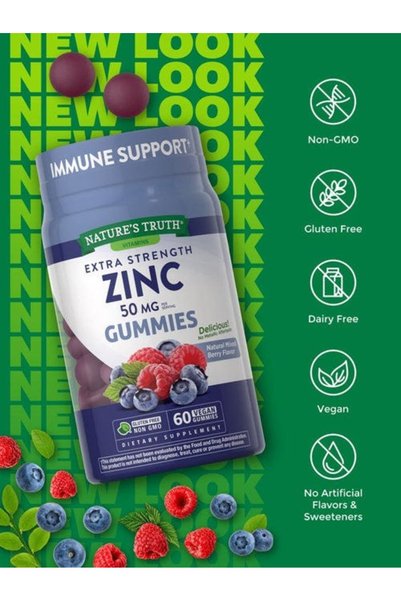 Nature's Truth Zinc 50mg, 60 Gummies