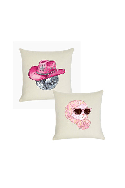 Store KEDİLİ VE DİSKO TOPU BASKILI YASTIK KILIFI 2 ADET
