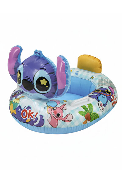 Other قارب سباحة للأطفال قابل للنفخ بتصميم شخصية "ستيتش" من ديزني