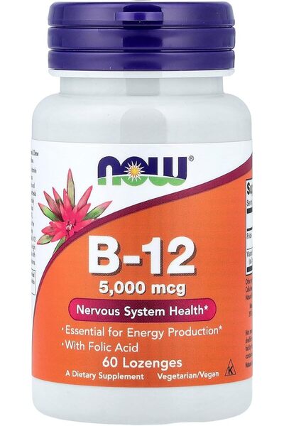 Now Foods NOW B-12 5,000 mcg, 60 Lozenges