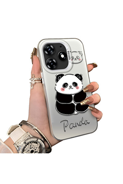 ucuc غطاء سيليكون متوافق مع هاتف Tecno Spark 10 Pro 4G بنمط الباندا اللطيف، غ...