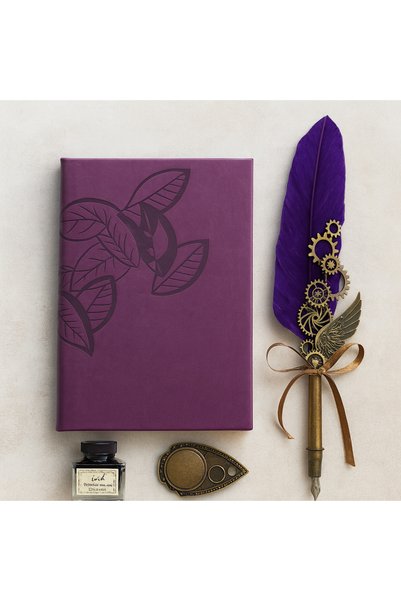 misslale esans Tüylü divit kalem ve defter set