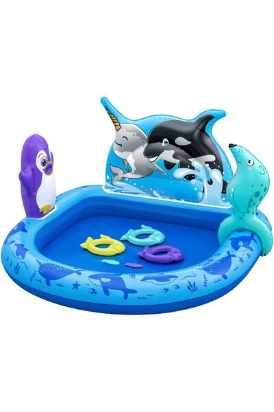 Mıncır Toys H2OGO! Polar Pals Çocuk Şişme Su Oyun Merkezi 135x131x72 cm | 2 Y...
