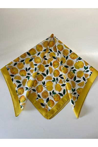 SOPHELIA ACCESSORIES Yaz Esintisi Limon Desenli Fular