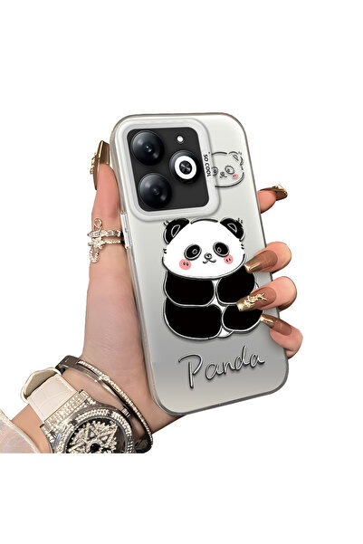 ucuc غطاء سيليكون متوافق مع هاتف Tecno Spark 20 بنمط الباندا اللطيف، حافظة مق...