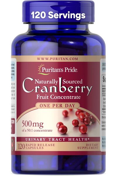 Puritan's Pride One-A-Day Cranberry Capsules for Urinary Tract Health by Clea...