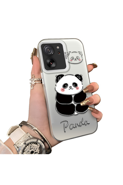 ucuc غطاء سيليكون متوافق مع هاتف Xiaomi Mi 13T/Mi 13T Pro بنمط الباندا اللطيف...