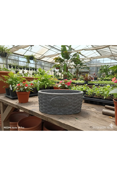 bitkidünyam Mardin Dizayn Oval Taş Saksı