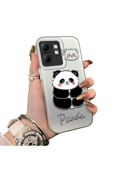 ucuc غطاء سيليكون متوافق مع هاتف Infinix Smart 9 بنمط الباندا اللطيف، حافظة م...