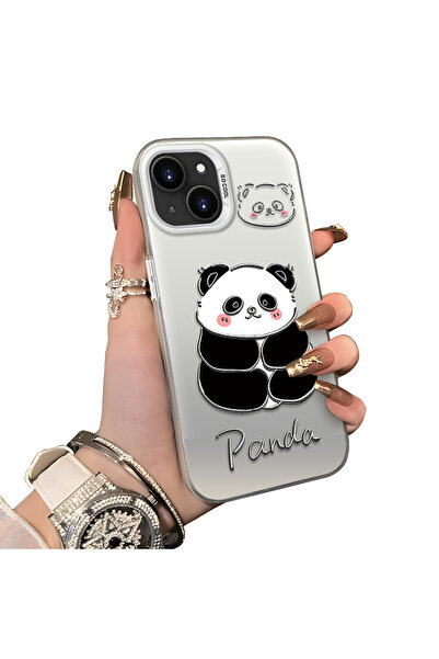 ucuc غطاء سيليكون بنمط الباندا اللطيف متوافق مع آيفون 15 بلس/14 بلس، حافظة مق...