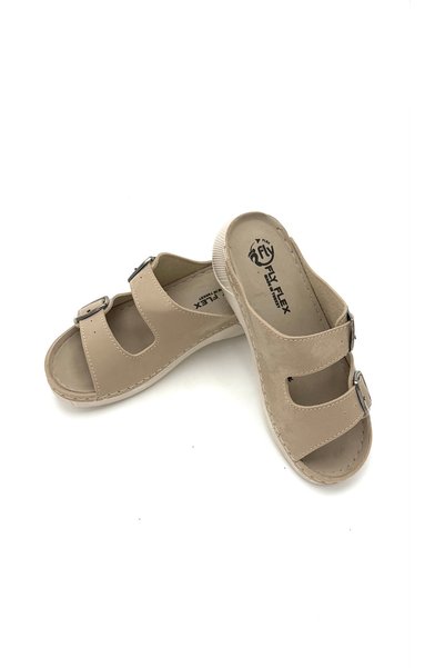 BGL Fly Flex Women's Black Double Buckle Daily Orthopedic Slippers