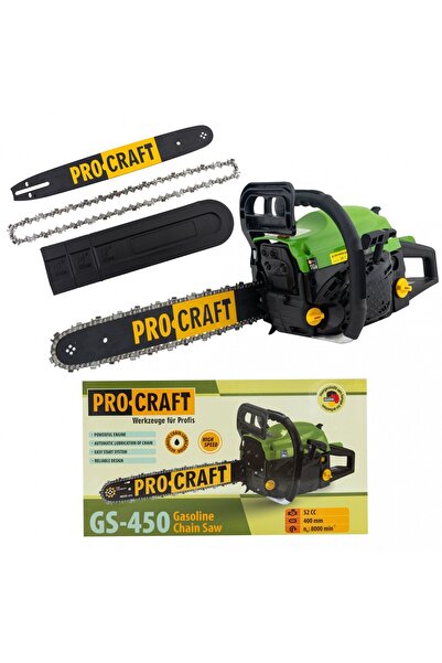 pro tools store romania Drujbă pe benzină PROCRAFT GS-450, 2 timpi, 52 cmc, 8000 rpm