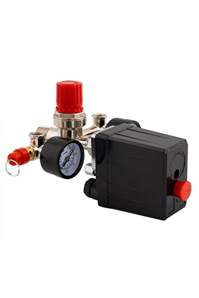 pro tools store romania Comutator de presiune cu regulator și 2 manometre 12 bar pentru compresor de aer 220V