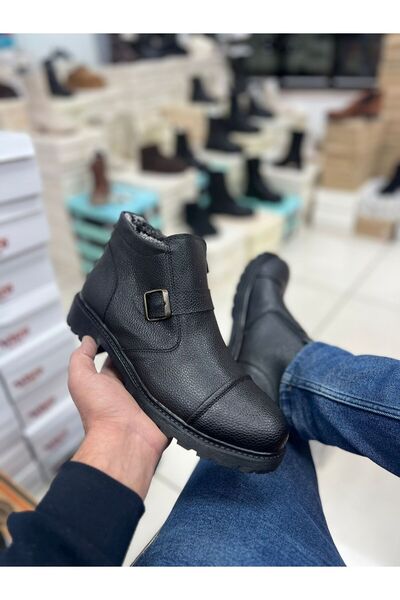 KILIÇ Men's Boots with Wool Inside, Waterproof Padding, Stitched Sole
