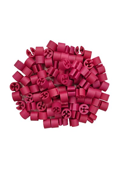 JokeyAmbalaj خرز مني (100 قطعة) بدون طباعة (فوشيا فلورسنت) للتعليق