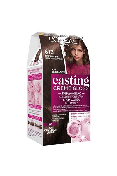 L'Oreal Paris Set 2 x Vopsea Par Semi-Permanenta fara Amoniac Casting Creme Gloss 613 Mocaccino, 180 ml