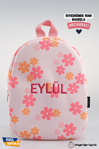 Minilee Neşeli Çiçek Bahçesi – Çiçek Desenli Anaokulu Kreş Çocuk Çantası Kişi...