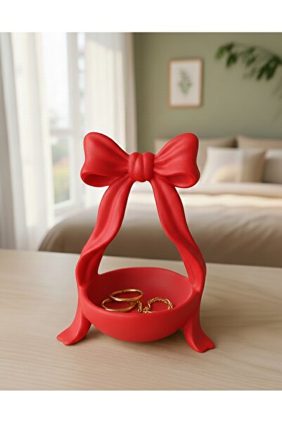 hediyesepetinde 🎀   Stylish Bowknot Design Jewelry and Accessory Stand 14 X 12 – Minimal Decorative Jewelry Box