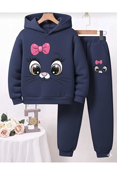 Nice Clothes Παιδικό Σετ Φόρμας με Κουκούλα UNISEX CAT FACE