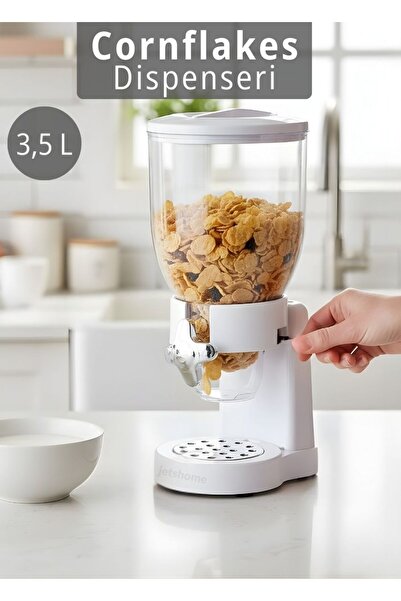 Jet's Home Cornflakes Dispenseri 3,5 L Tahıl, Müsli, Granola ve Kuruyemiş İçi...