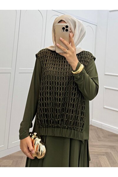 bezenstore FİLE DETAYLI TAKIM HAKİ ELBİSE
