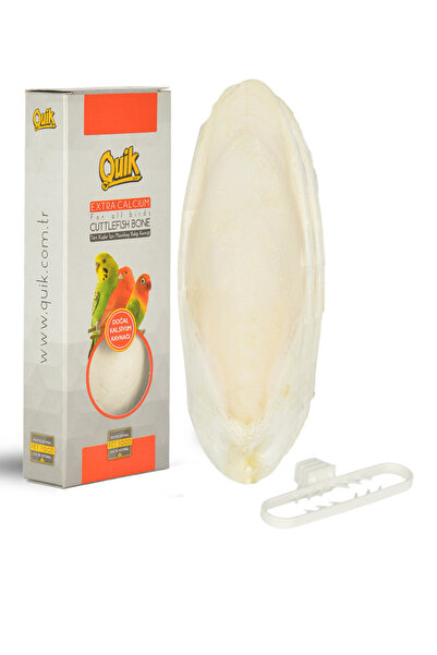 Quik Kafes Kuşları için Kalamar Kemiği (Doğal Kalsiyum Kaynağı) Kafese Askı A...