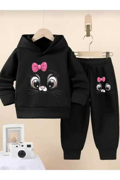 Nice Clothes Set trening pentru copii cu glugă UNISEX CAT FACE