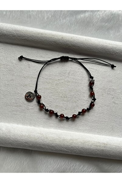 Pel Design سوار وخلخال من الحجر الأسود المينيماليستي قابل للتعديل