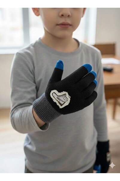MİNİKO KİDS Ki̇tti̇ 25240-07 Boys' Knitted Tricot Gloves 9-12 Years