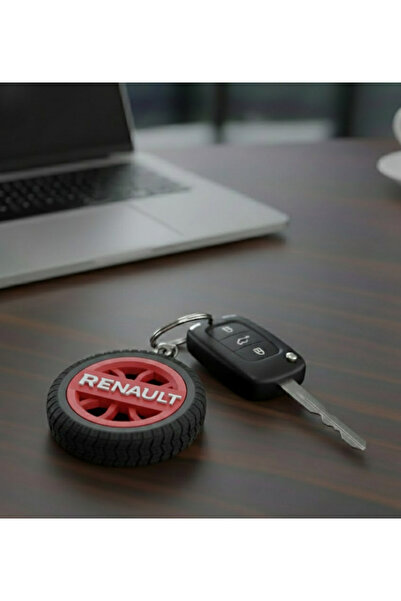 Ümraniye3d سلسلة مفاتيح سيارة بتصميم خاص متوافقة مع رينو - سلسلة مفاتيح فاخرة...
