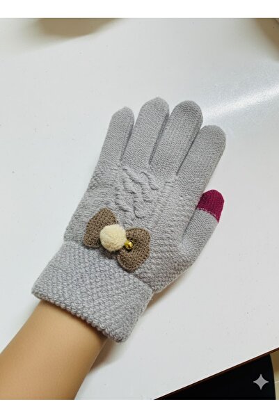 MİNİKO KİDS Ki̇tti̇ 25240-04 Girls' Knitted Tricot Gloves 9-12 Years