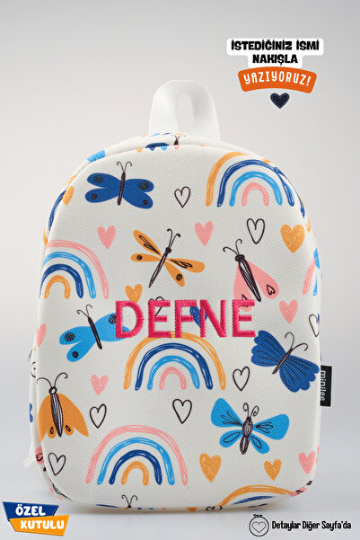 Minilee [İSTEDİĞİNİZ İSMİ NAKIŞLA YAZIYORUZ] - Kelebek Dünyası - Anaokulu Çoc...