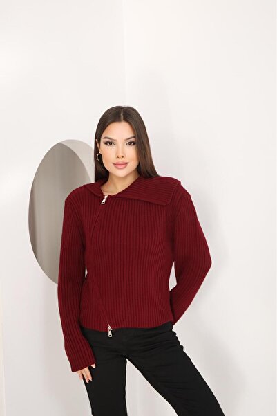 DMBASİC Madanno Collar Zippered Sweater