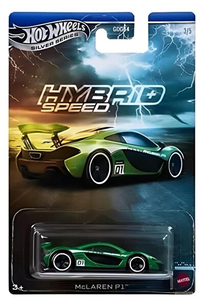 HOT WHEELS سيارة ماكلارين بي 1 الهجينة السريعة من السلسلة الفضية JDY87-JCB78
