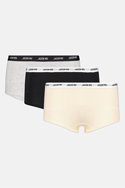 JASON WU Women 3 Piece Brand Logo Hipster Panties, Multicolor