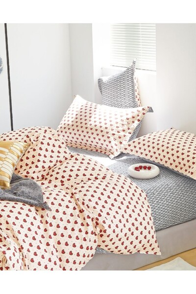 lumixauto 100% Cotton Double Bed Linen, 100% Percale, with Elastic, 4 Pieces