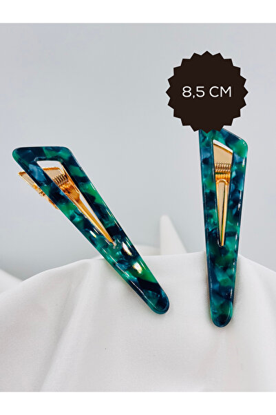 Raha Butik Cataramă metalică triunghiulară, multicoloră, perlată, 8,5 cm