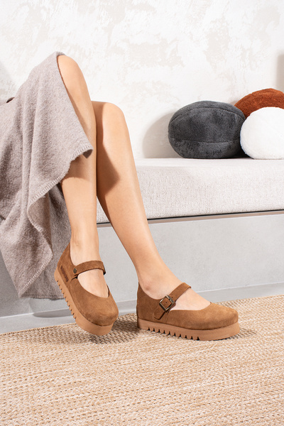 Uniqueqoop حذاء أوفتاوا النسائي ذو النعل المصنوع من الجلد الطبيعي ذو النعل ال...