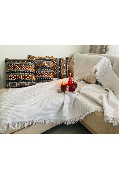 Home Waffle Pattern Sofa Cover Pique 175 X 220 cm