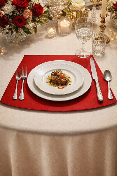 Morika Hotel & Home Textile طقم خدمة أمريكي من الجلد الصناعي مكون من 6 قطع من...