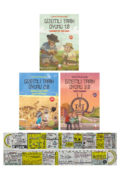 Kırmızı Kedi Yayınları Gizemli Tarih Oyunu 3 Kitap Set + Özel Cetvel